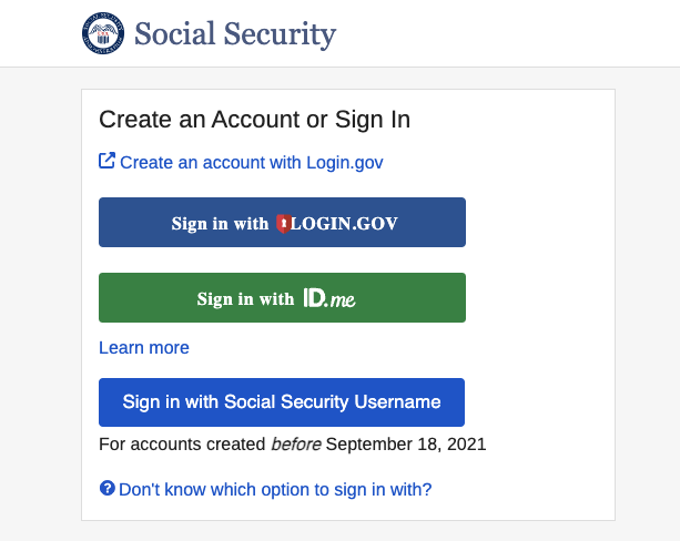 Create an Account or Sign In