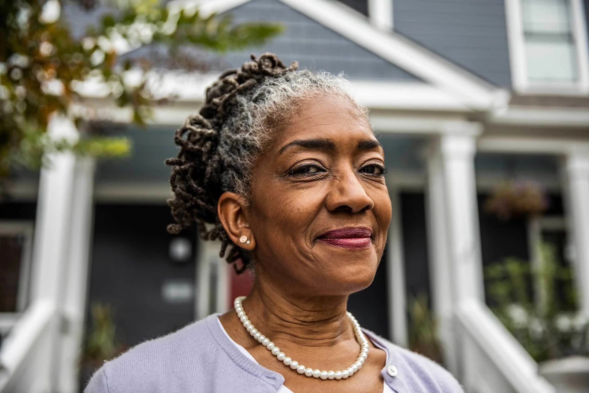 A photograph of an African-American woman who just got her disability application approved.