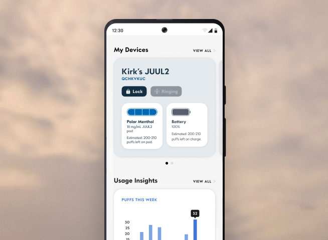 Screenshot of JUUL App