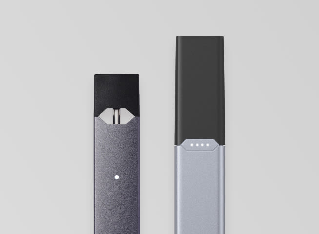 JUUL Device shown next to JUUL2 Device