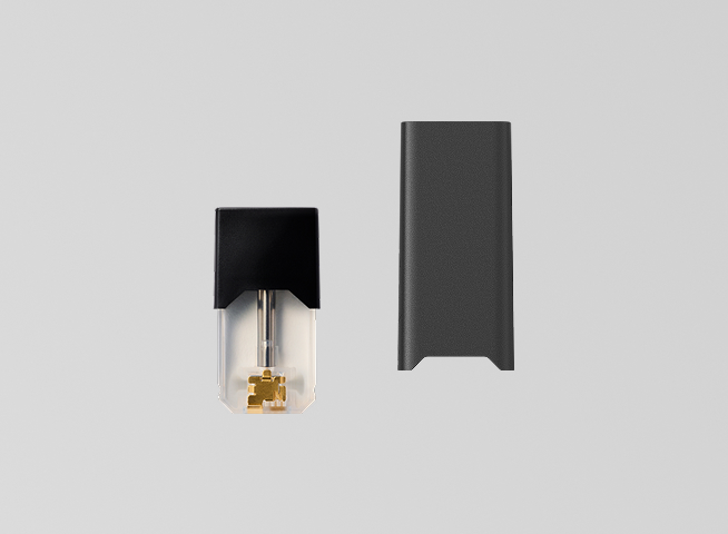 JUULpod shown next to JUUL2 pod