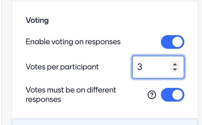 Enable voting on responses 