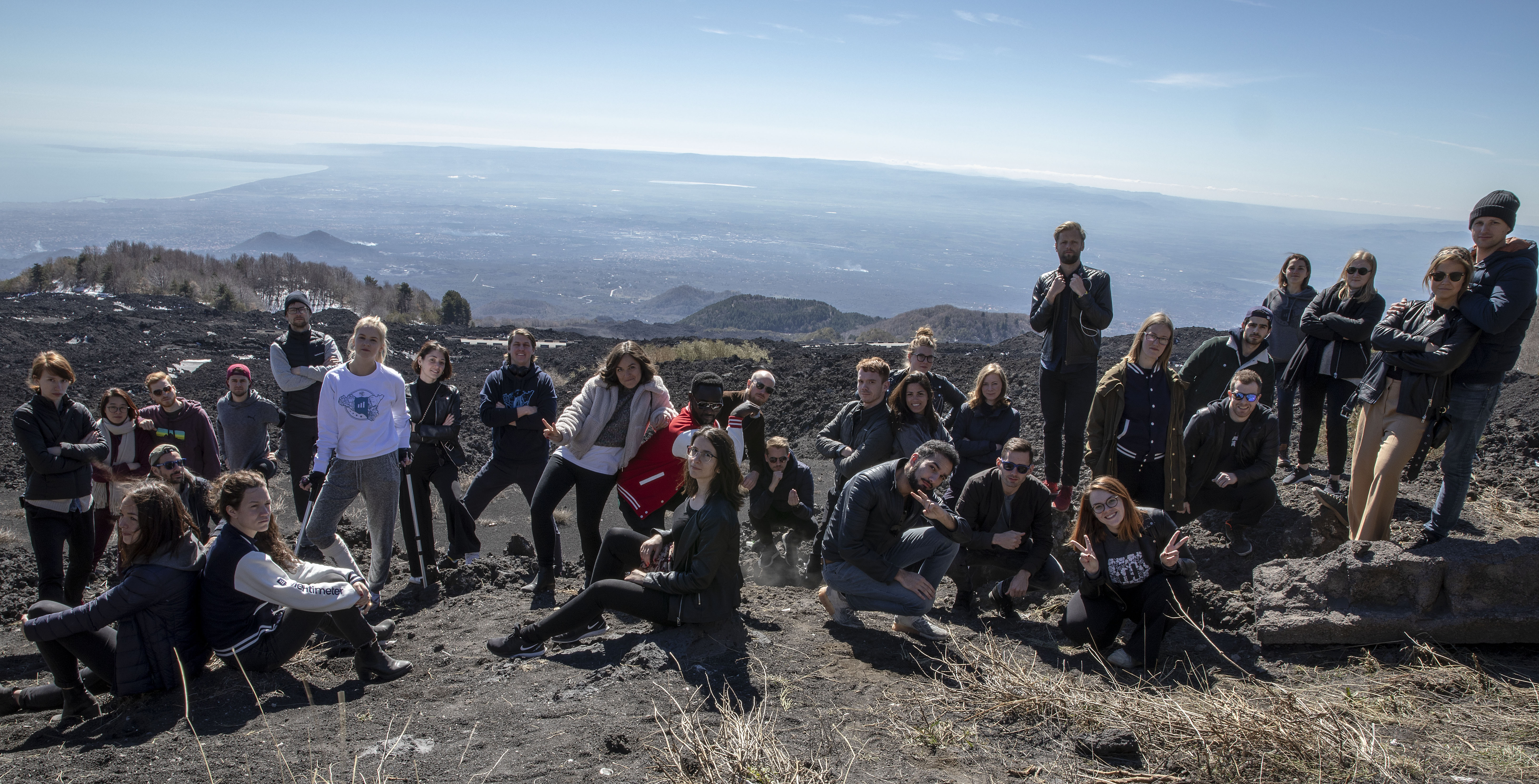 Palermo Etna Power Pose Team Photo