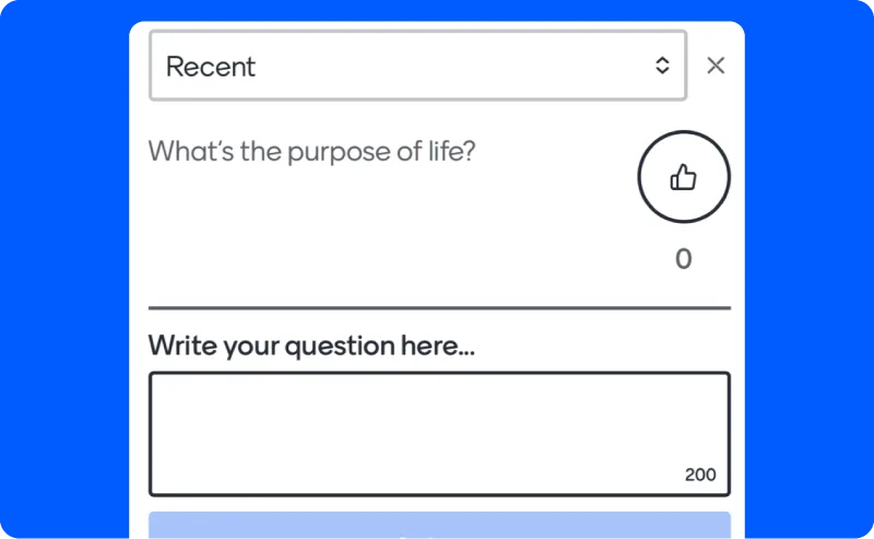 Free Q&A Platform: Ask Anonymous Questions Live - Mentimeter