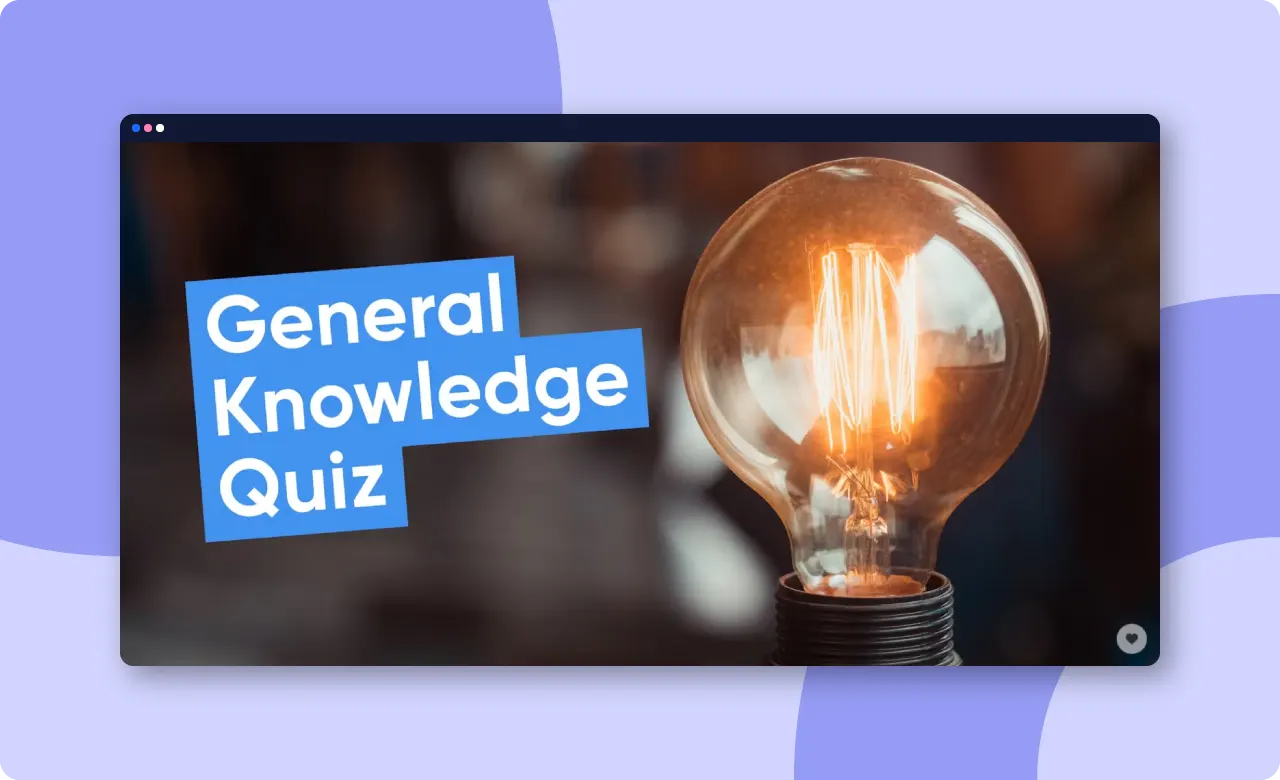 Slide from the general knowledge quiz template from Mentimeter. 