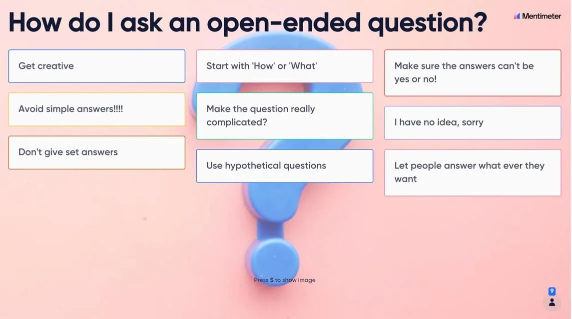 How to Ask Open-Ended Questions: 20 Examples - Mentimeter