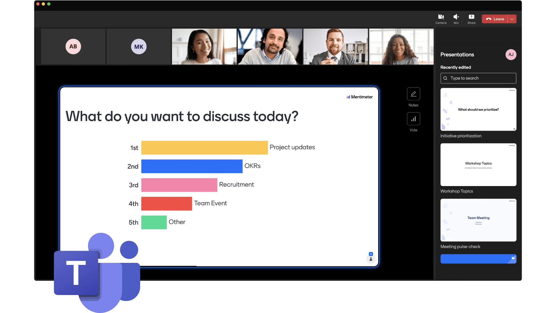 Mentimeter app for Microsoft Teams