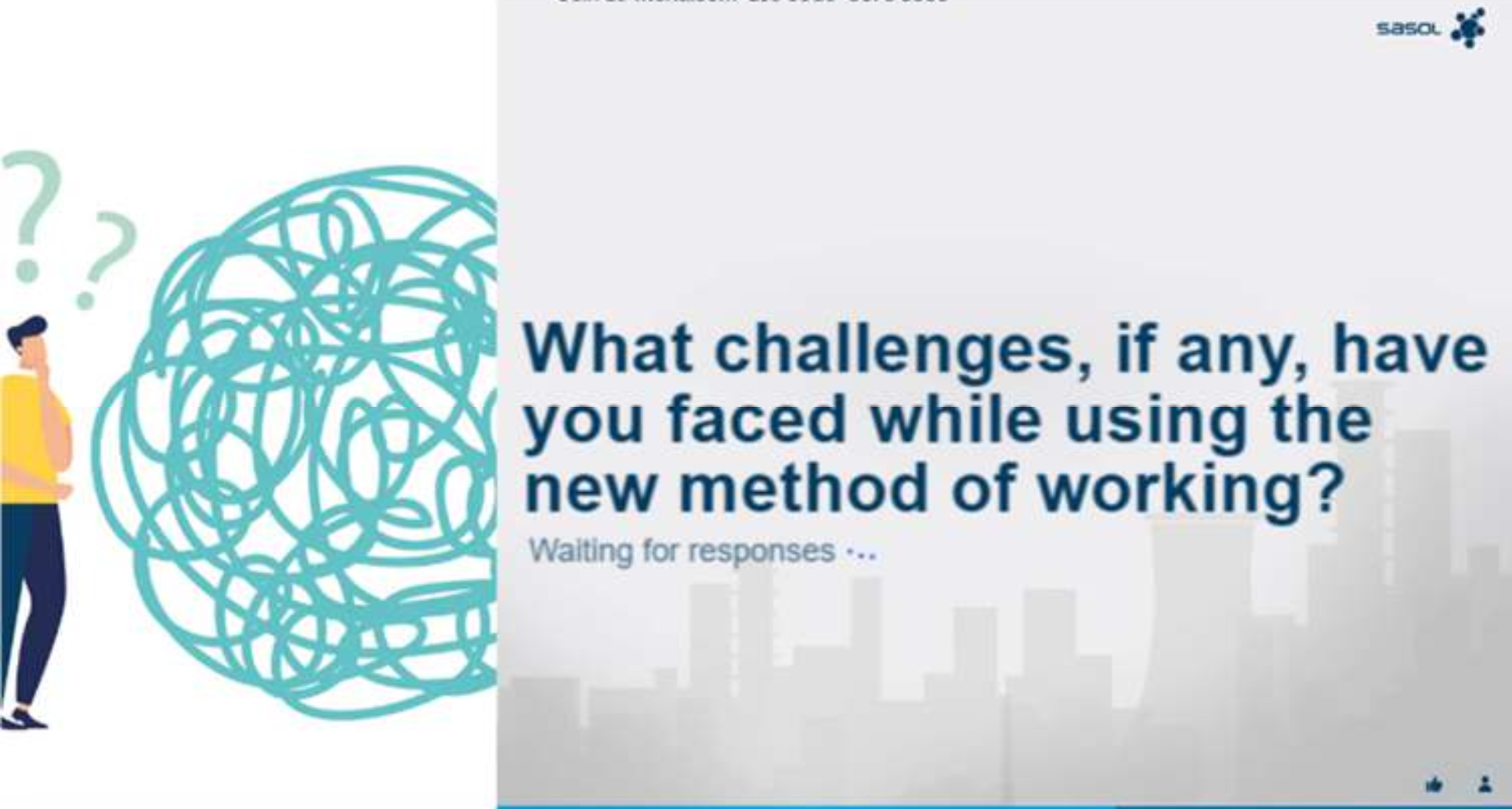 Sasol story image - checking employee change perception