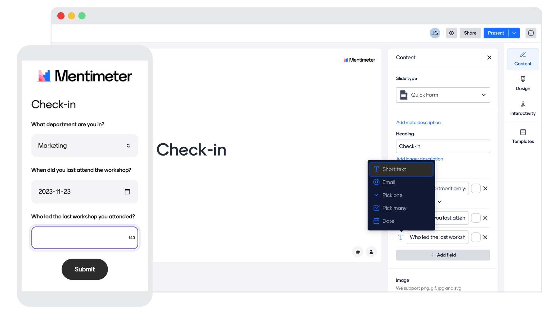 Mentimeter Applications Web FeaturePages SurveyMaker 2021 02