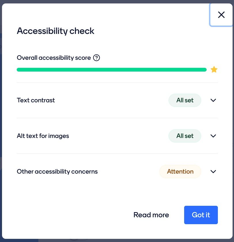 accessibility check