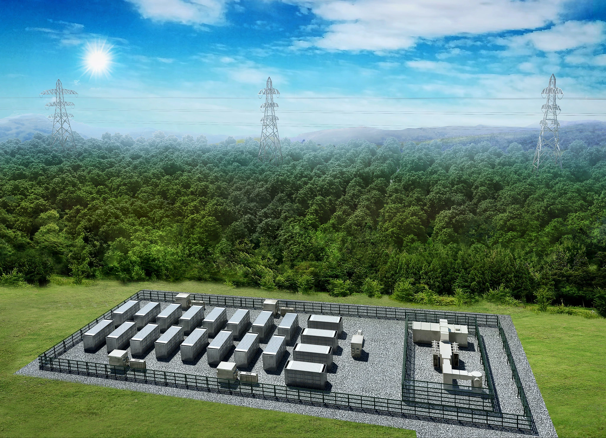 【蓄電所イメージ画像、 提供：上組】