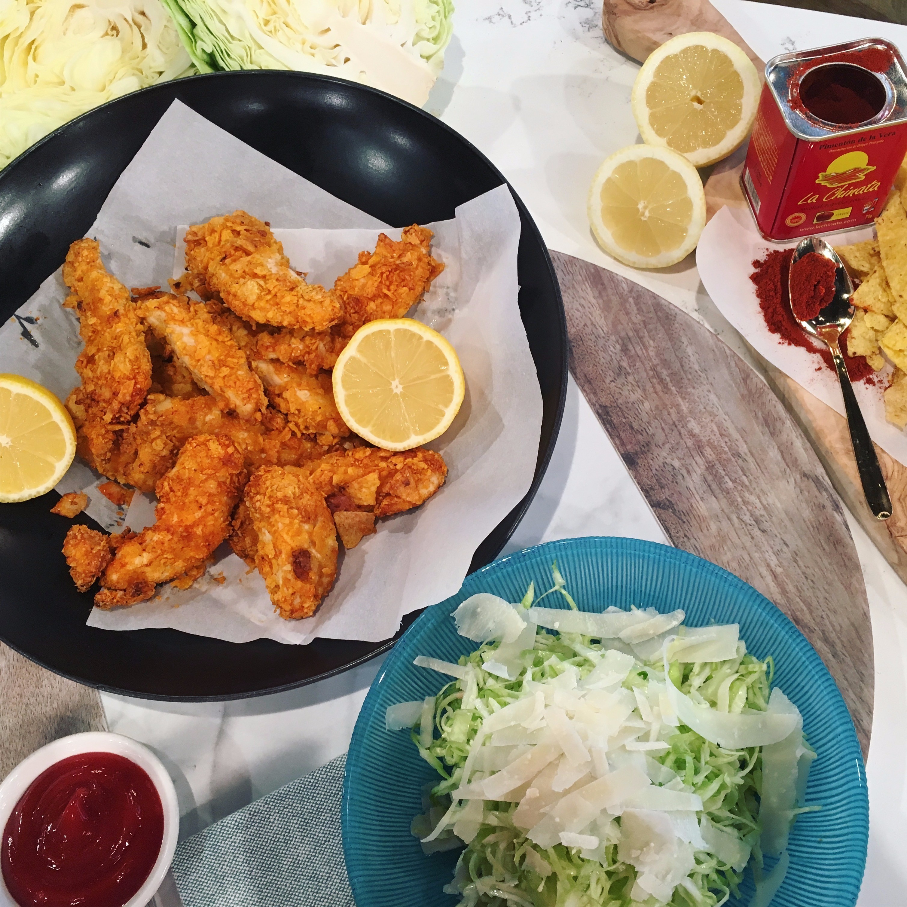 John Torode's corn chip chicken and quick slaw This Morning