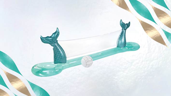 inflatable mermaid volleyball set