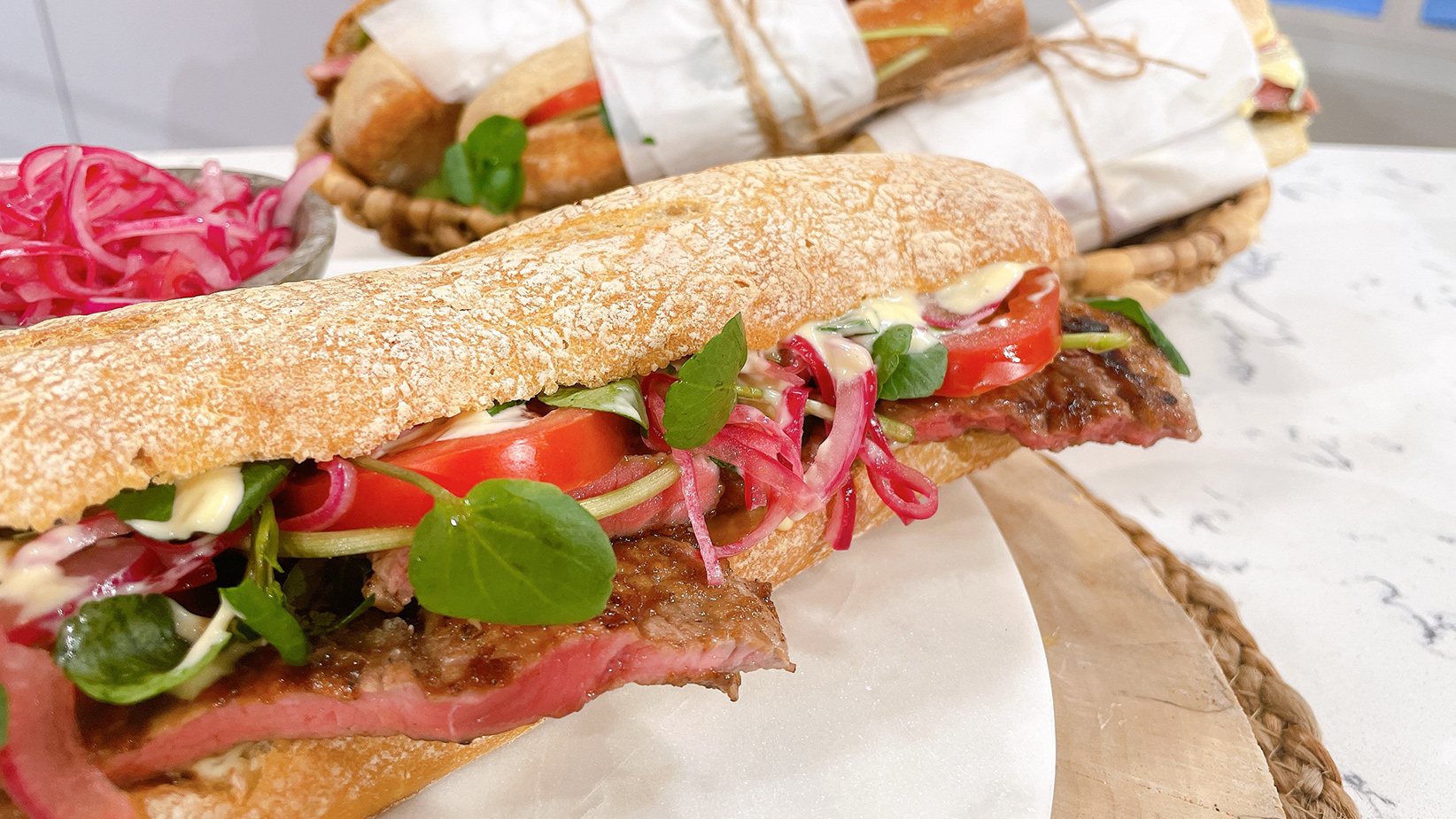 Phil Vickery's cut price steak sandwich This Morning