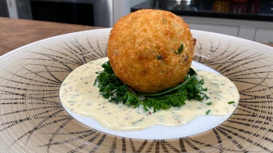 James Martin's haddock fish cakes and mustard sauce This Morning