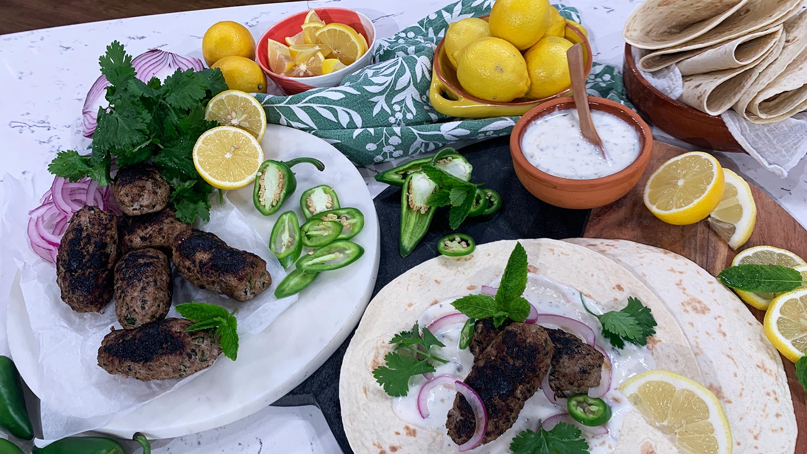 Nisha Katona 10minute lamb kebabs This Morning