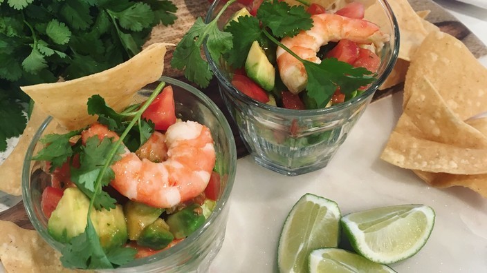 Rick Stein's Mexican prawn cocktail with tomato, avocado and chipotle