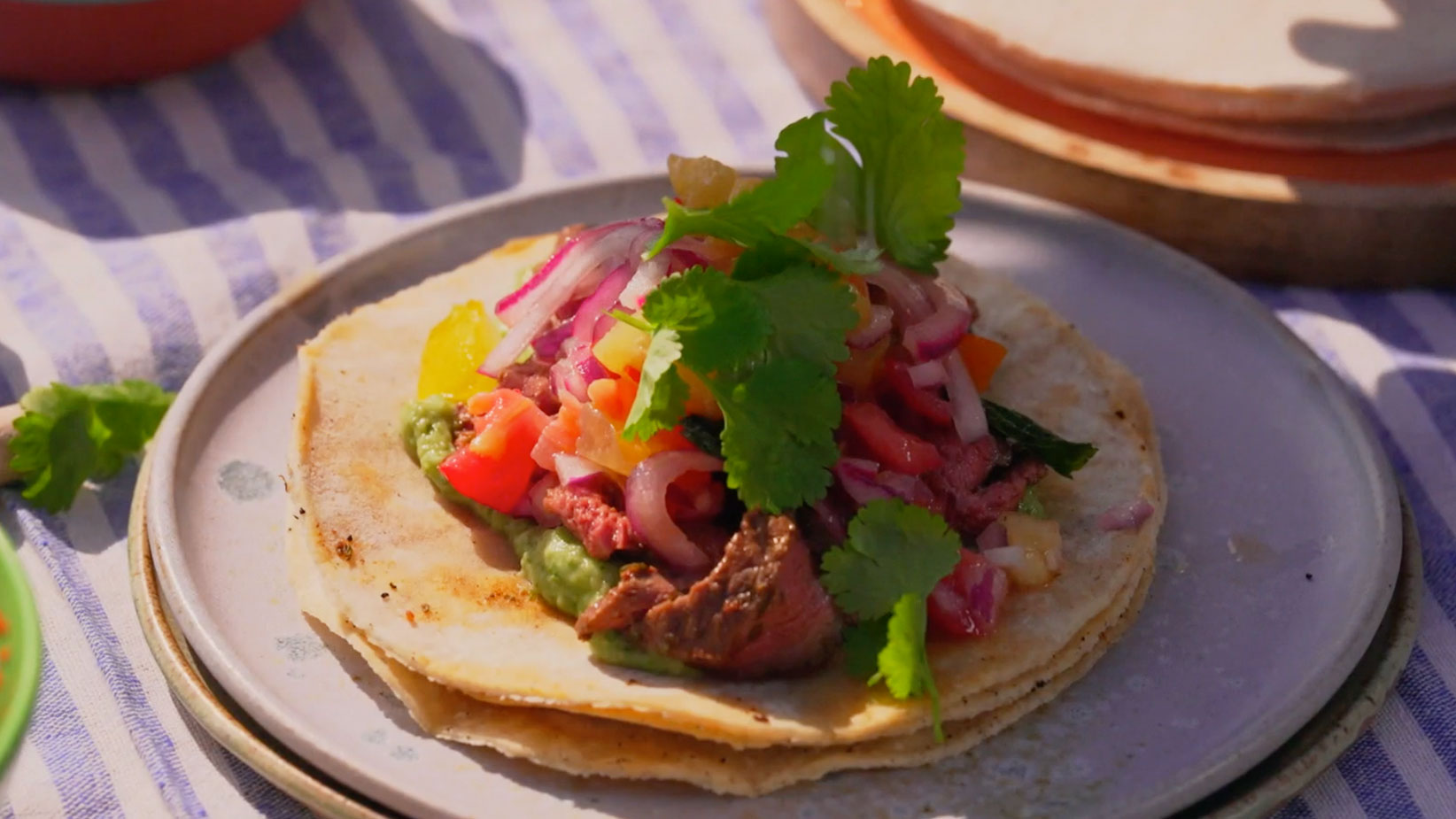 Donal Skehan's carne asada tacos This Morning