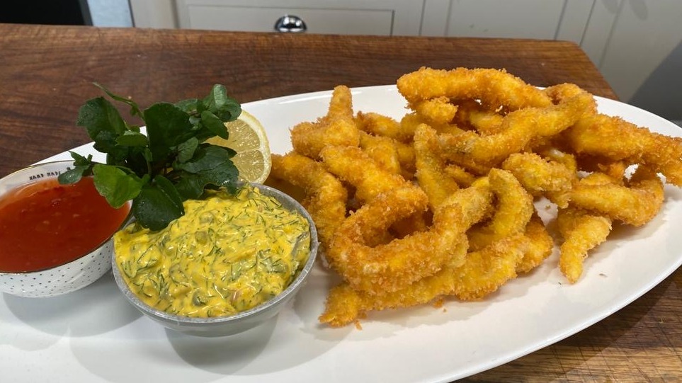 James Martin's panko breadcrumbed lemon sole goujons This Morning