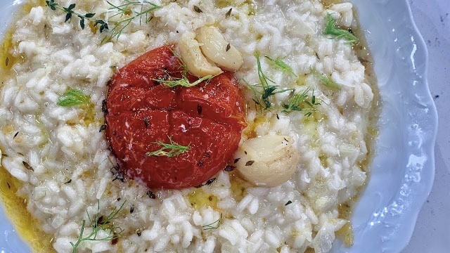 Jamie S Roasted Tomato Risotto And Allotment Cottage Pie This Morning