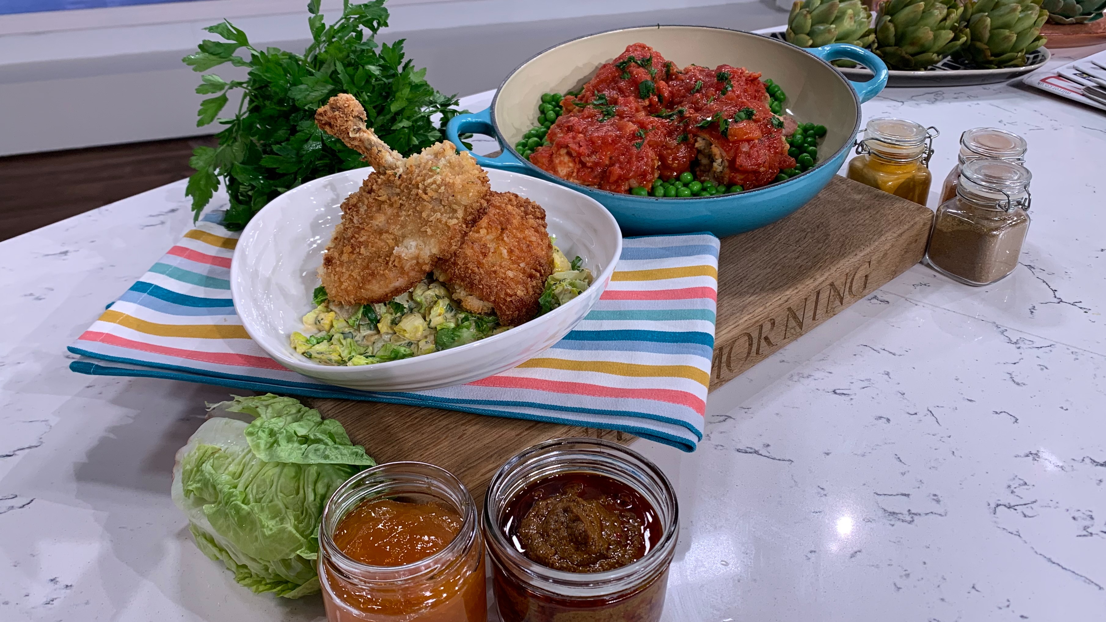 Phil Vickery's Stuffed Chicken Bake And Chicken Chop Schnitzel | This ...