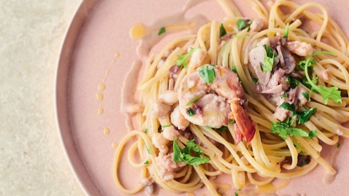 Jamie Oliver S Creamy Prawn Linguine This Morning