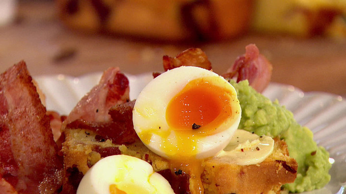 Bacon cornbread, smashed avocados, soft boiled eggs | This Morning