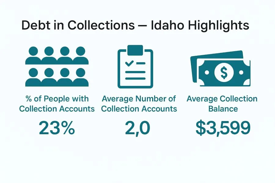 Debt in collections -Idaho - highlights - April 2025