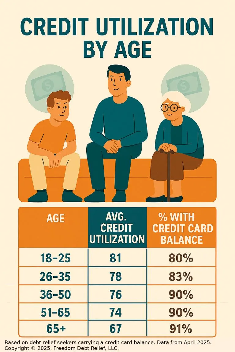 Credit Utilization by Age - April 2025