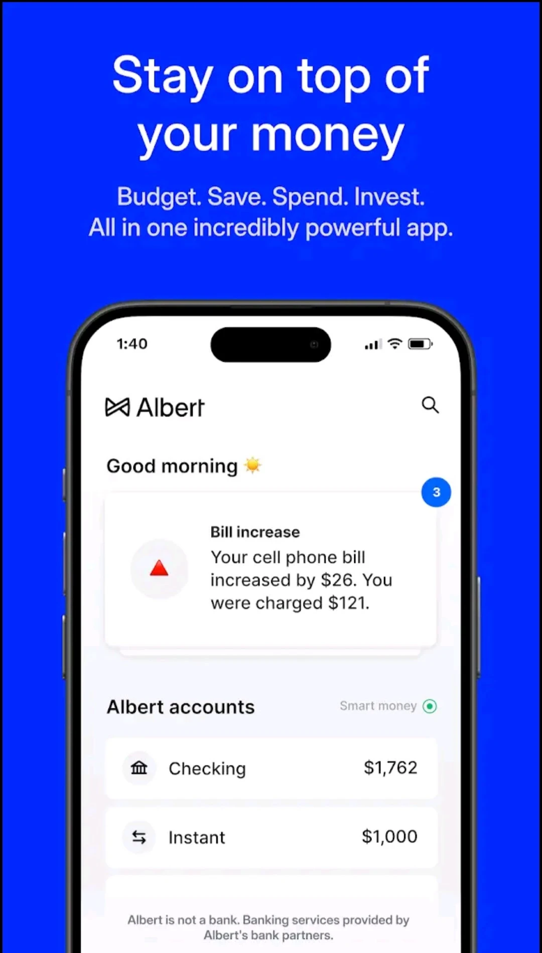 Albert app screenshot