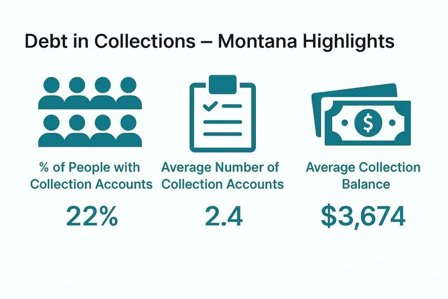 Debt in collections -Montana - highlights - April 2025