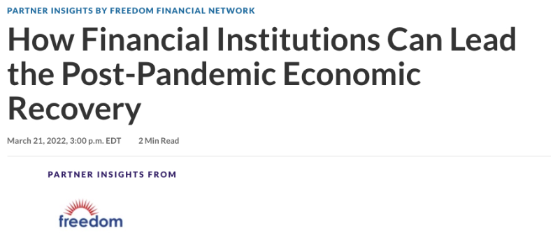 How Financial Institutions Can Lead the Post-Pandemic Economic Recovery PDF File