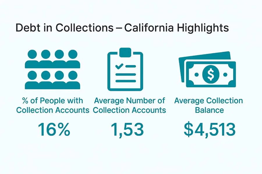 Debt in collections -California highlights - April 2025