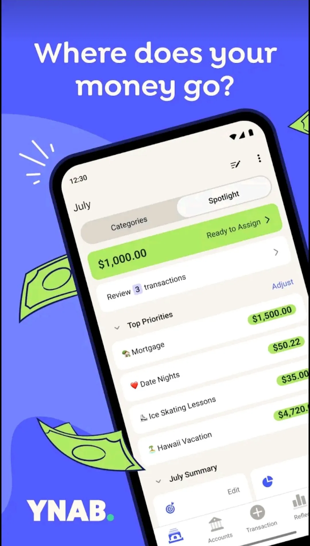 YNAB app screenshot