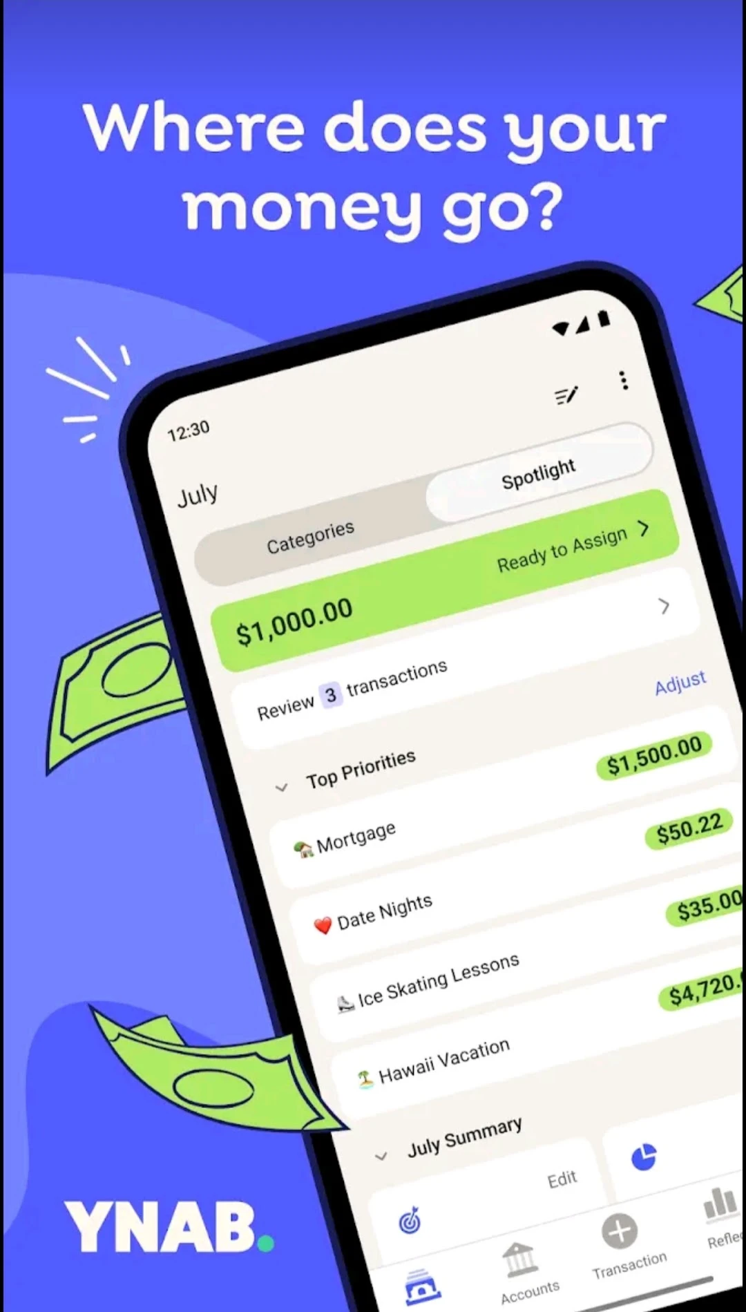 YNAB app screenshot