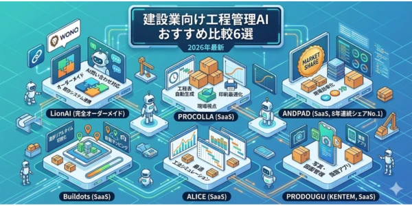 建設業向け工程管理AIシステムおすすめ比較6選【2026年最新】