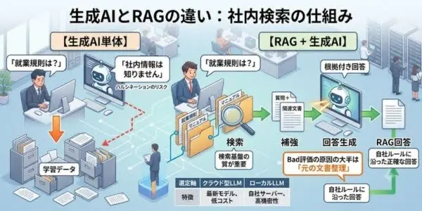 生成AIとRAGは何が違う？精度を左右する仕組みを理解する