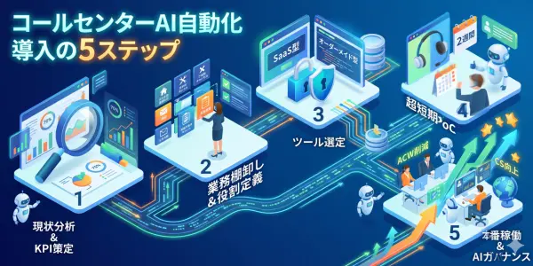 コールセンターAI自動化の導入手順【5ステップで解説】