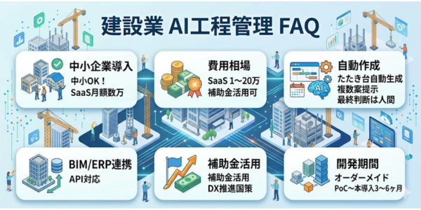 建設業の工程管理AIシステムに関するよくある質問（FAQ）