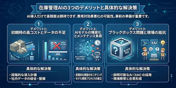 在庫管理AIの3つのデメリット