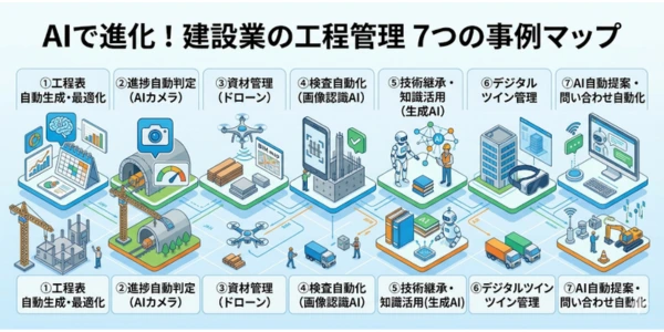 建設業の工程管理AI活用事例7選