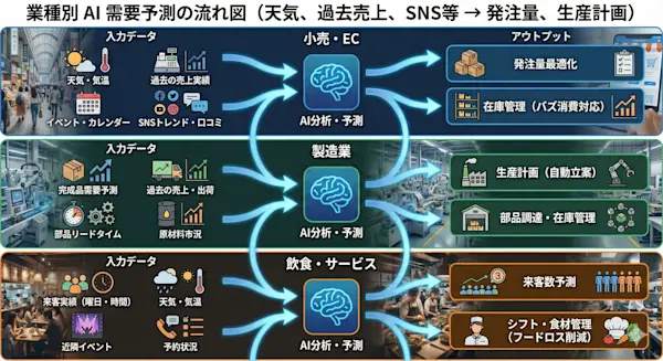 【業種別】AI需要予測の活用事例と成功のポイント