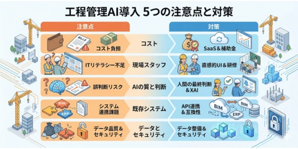 工程管理AIシステムの導入デメリットと注意点