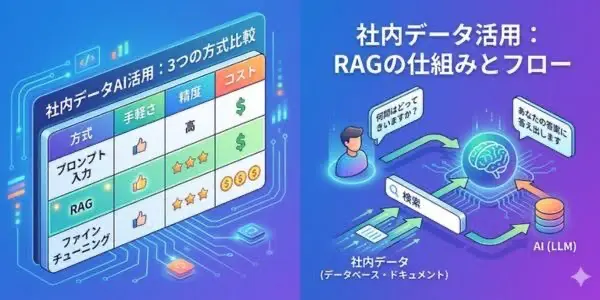 社内データをAIに活用する方法（プロンプト／RAG／ファインチューニング）