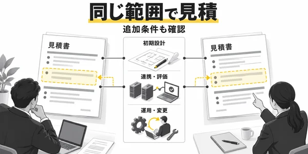 費用はPoC・連携・運用の条件をそろえて比べる