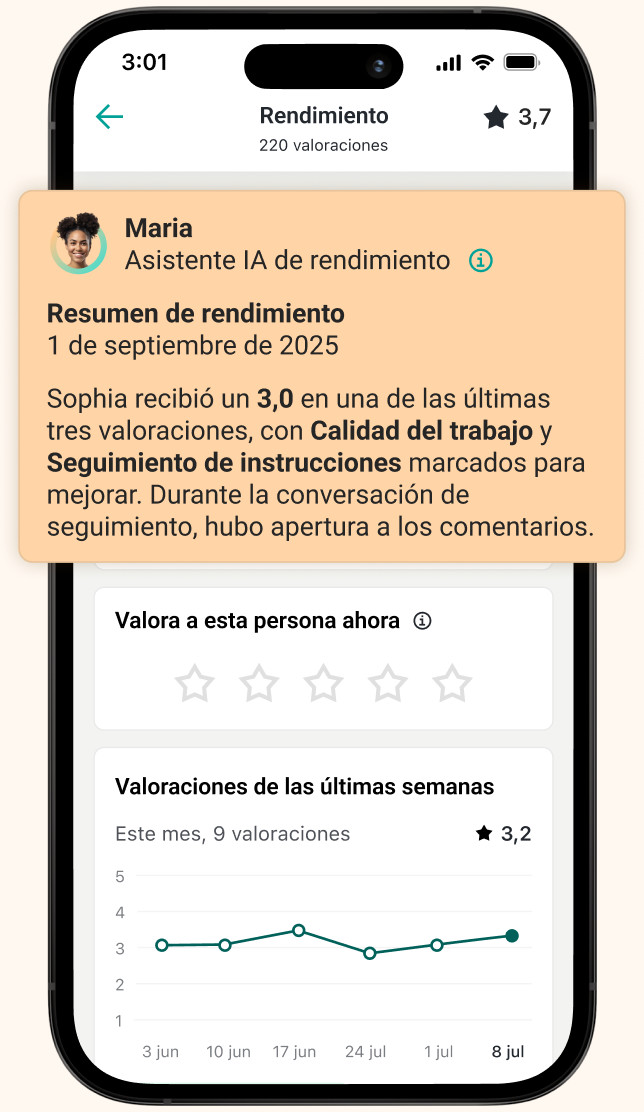 Maria, asistente AI de rendimiento | Job&Talent