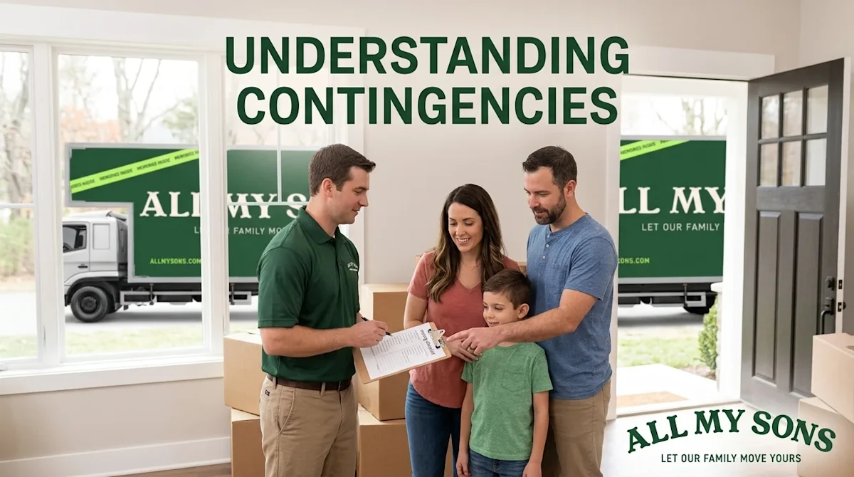 The generated image will be used as a thumbnail and top of page hero image for the blog of All My Sons Moving & Storage (http