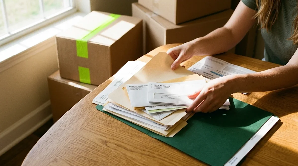 High-quality lifestyle photography, 35mm film aesthetic. A close-up, top-down or over-the-shoulder shot of a person's hands c