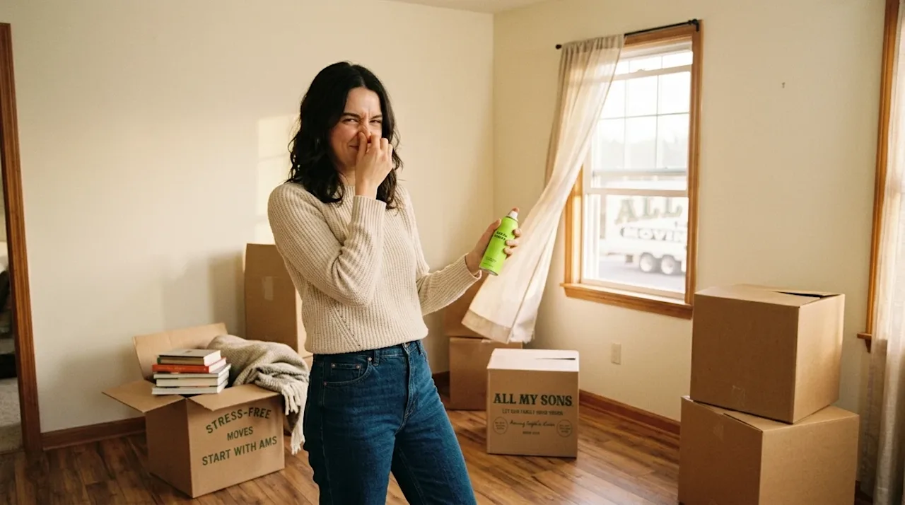 Candid lifestyle photography, shot on 35mm film with a warm, nostalgic vintage aesthetic and slight film grain. A young woman