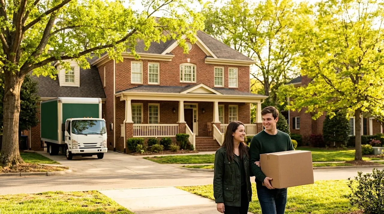Professional lifestyle marketing photography of a beautiful, classic residential home in a Metro Raleigh neighborhood, featur